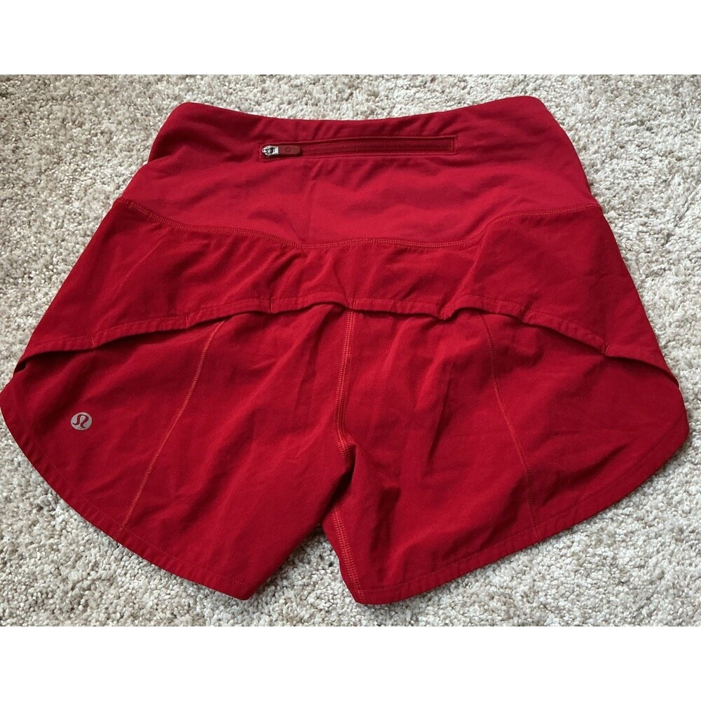 Lululemon Speed Up Red Athletic Shorts 3.5” Size 0